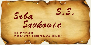 Srba Savković vizit kartica
